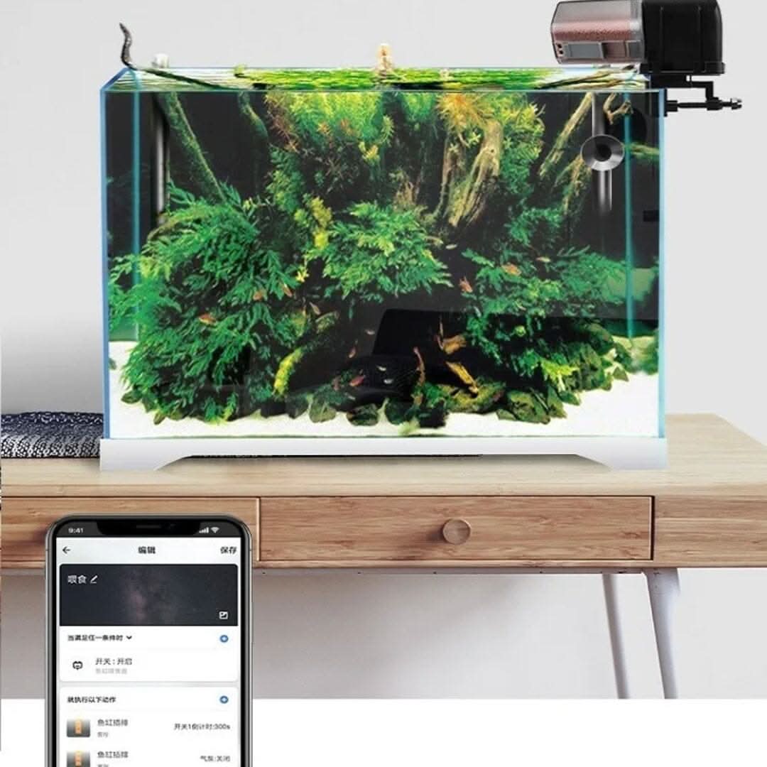 Alimentador automático para peixes programável Madrupet com suporte ajustável para aquários
