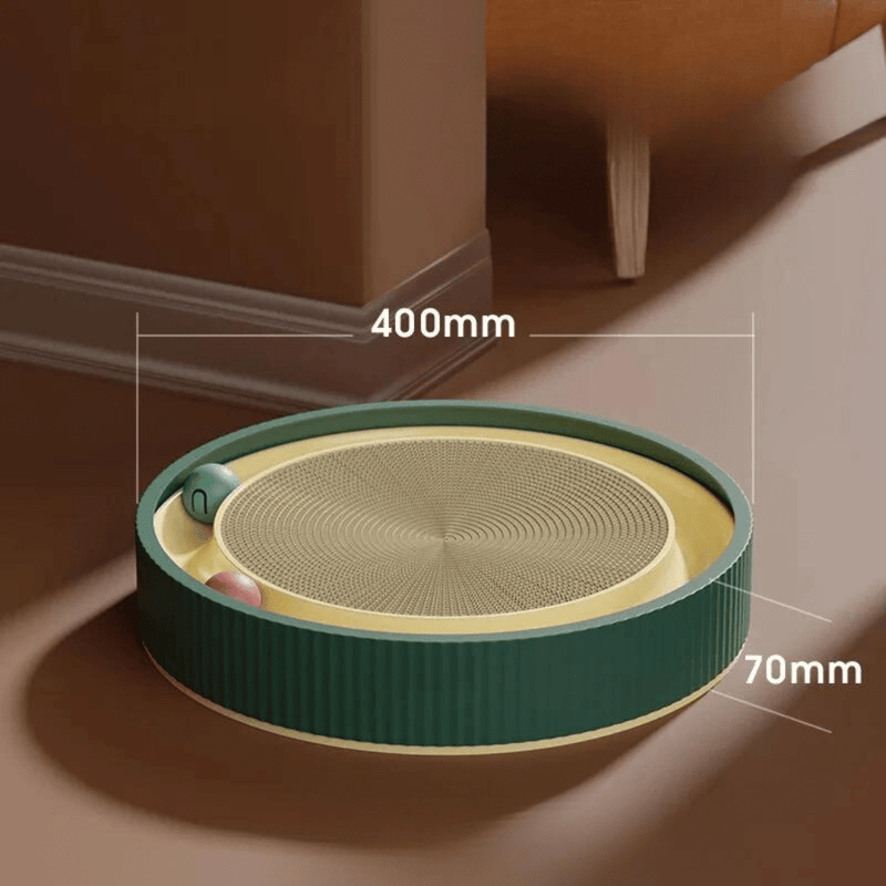 Arranhador Interativo para Gatos com Bolinhas Giratórias - Protege Móveis | MadruPet Arranhador Divertido Madrupet 40x40x7cm Verde 