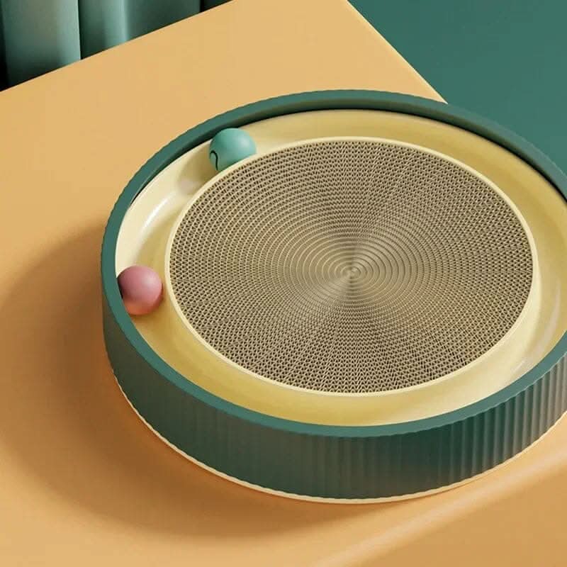 Arranhador para gatos Madrupet em sisal com bolinhas giratórias, ideal para gatos ativos e curiosos