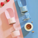 Garrafa Portátil 2 em 1 para Pets — Água e Ração no Mesmo Acessório