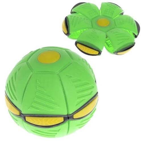 embalagem do brinquedo bola com luz led para cães da Madrupet em destaque