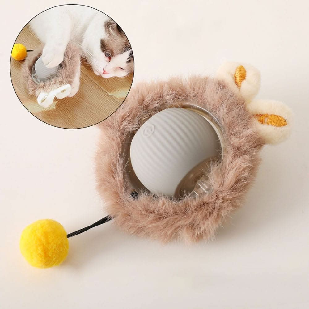 Bolinha com sensor para gatos Madrupet destacando o mecanismo interno do brinquedo
