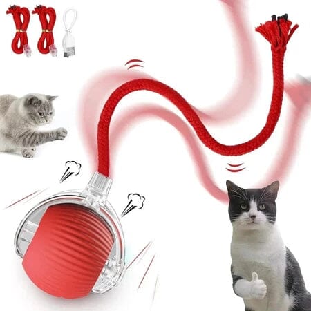 Bolinha com Sensor para Gatos - Gira Sozinha Madrupet Com cauda 