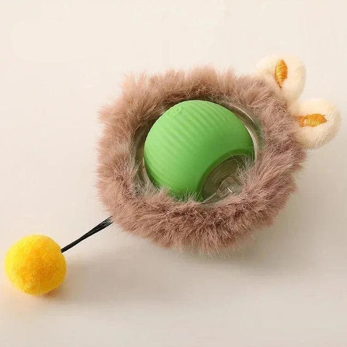 Bolinha com Sensor para Gatos - Gira Sozinha Madrupet Com Pelúcia 