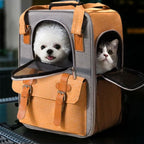 Visão superior da bolsa de transporte para cachorro com alça ajustável e design ergonômico