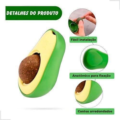 Visão lateral do brinquedo com catnip para gatos, ideal para estimular o instinto de caça