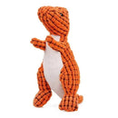 Brinquedo de Pelúcia Dino com Apito para Cães Pets Madrupet Laranja 35cm 
