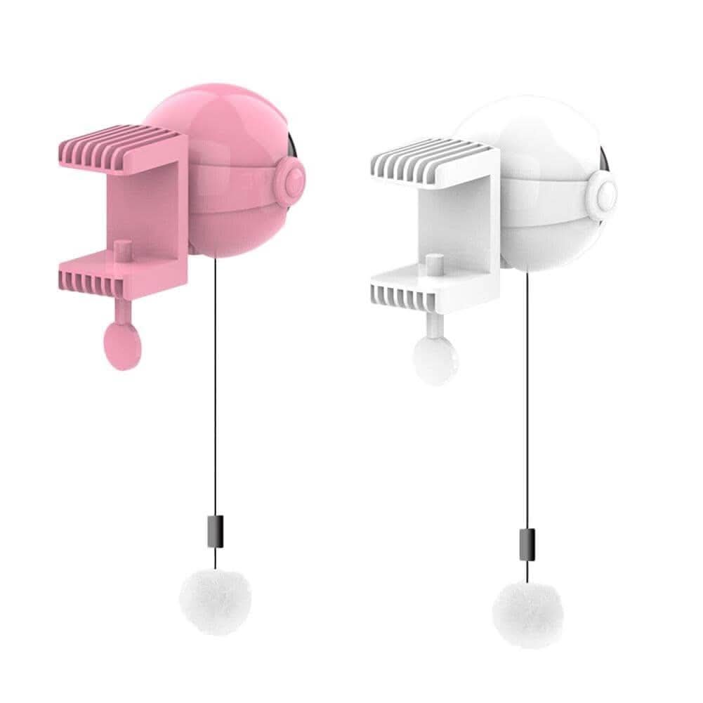 Embalagem do brinquedo giratório para gatos da Madrupet, destacando benefícios para o pet