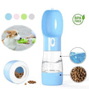 Garrafa Portátil 2 em 1 para Pets — Água e Ração no Mesmo Acessório