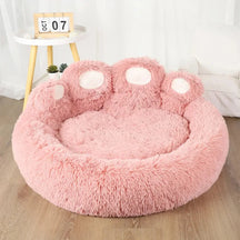 Cama Macia em Formato de Patinha – Conforto Divertido para Cães e Gatos