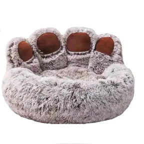 Cama Macia em Formato de Patinha – Conforto Divertido para Cães e Gatos