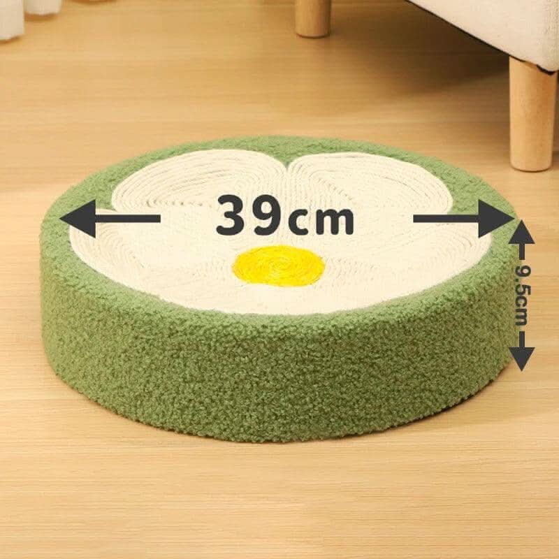 Cama arranhadora para gatos em tom neutro, perfeita para combinar com qualquer ambiente da casa
