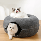 Cama interativa túnel para gatos em tamanho médio, perfeita para gatos de diferentes portes