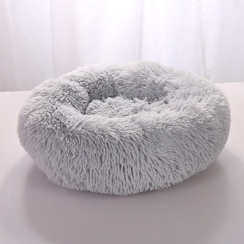 Cama Nuvem para Cães e Gatos – Super Macia, Aconchegante e Antiestresse Cama Nuvem Veludo para Pets Sabinovision Cinza 60CM 