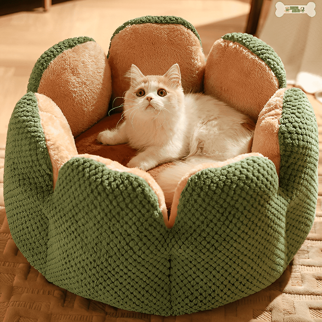Gato relaxando na cama ultra macia, demonstrando conforto e descanso garantidos
