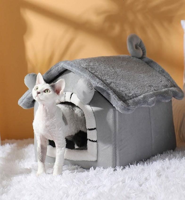 Casinha estrela para pet até 4kg em cor bege com design moderno e acolhedor