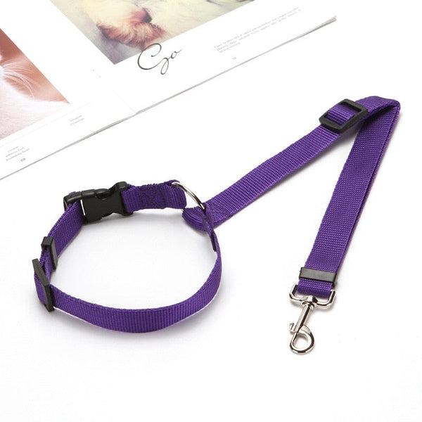 Cinto de Segurança Ajustável para Pets – Proteção em Viagens de Carro Cinto de Segurança para Pet Sabinovision 