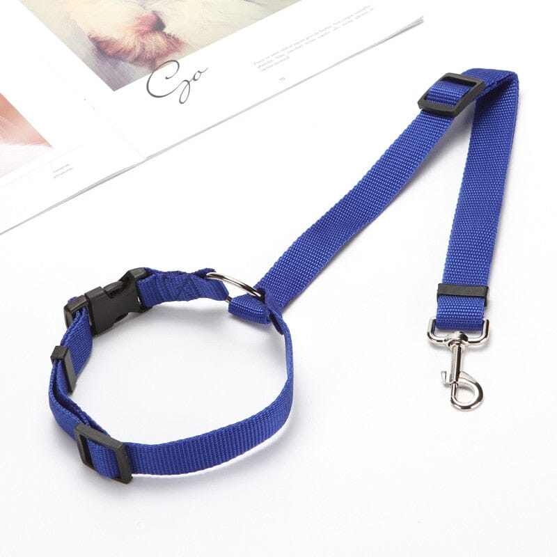 Cinto de Segurança Ajustável para Pets – Proteção em Viagens de Carro Cinto de Segurança para Pet Sabinovision Azul 