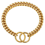 Coleira Guardião Dourado da Madrupet destacando o material durável e design elegante para pets