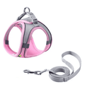 Coleira Peitoral para Cães e Gatos - Conforto e Segurança Madrupet PPP - 1 a 2 Kg Rosa 