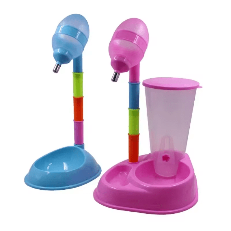Comedouro com dosador integrado para ração e bebedouro para água, ideal para cães e gatos