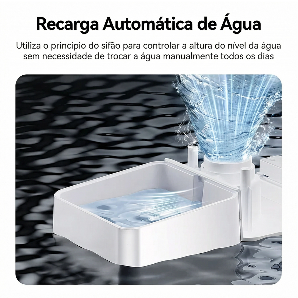 Alimentador automático para pets Madrupet com controle de porção, ideal para diferentes tamanhos de ração