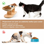 Conjunto de comedouros altos inclináveis Madrupet em diferentes tamanhos para pets variados