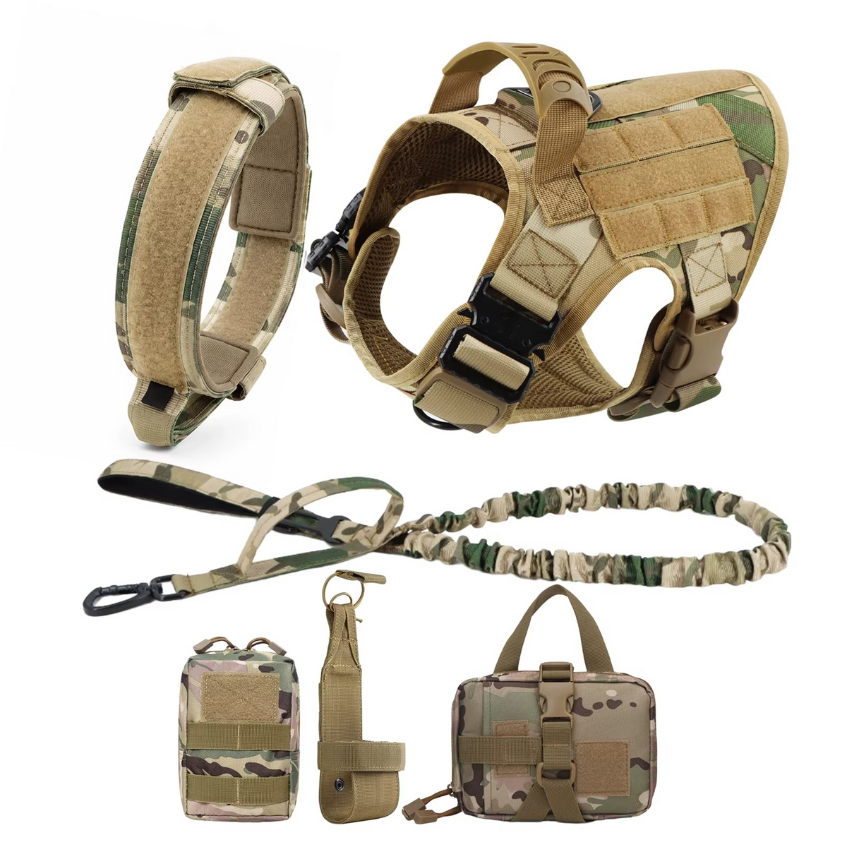 Peitoral Tático Militar para Cachorro — Alça Reforçada e Controle Seguro