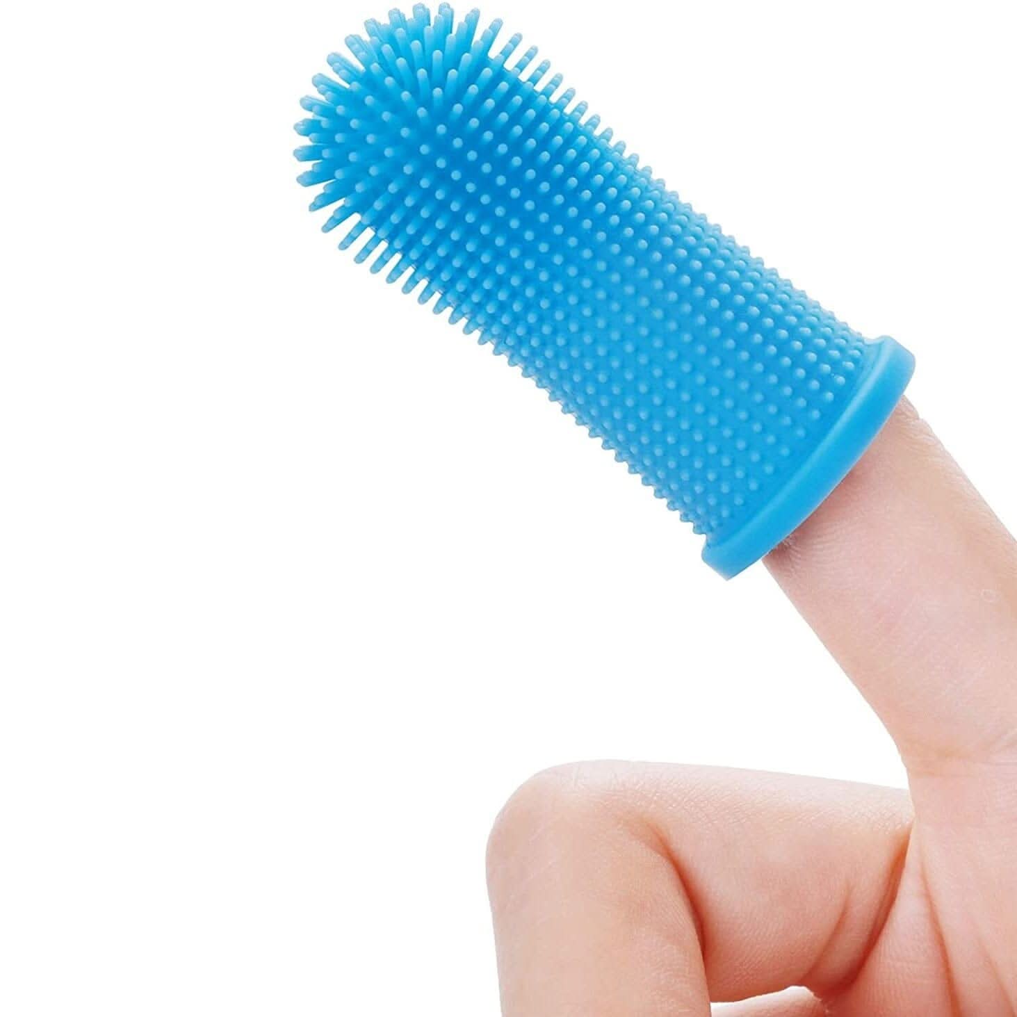 Escova dental de silicone para cães em embalagem transparente com selo Madrupet