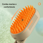 Escova removedora de pelos para cães e gatos em cor azul, ideal para cuidado diário da pelagem