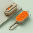 Detalhe das cerdas da escova removedora de pelos para cães e gatos com design ergonômico