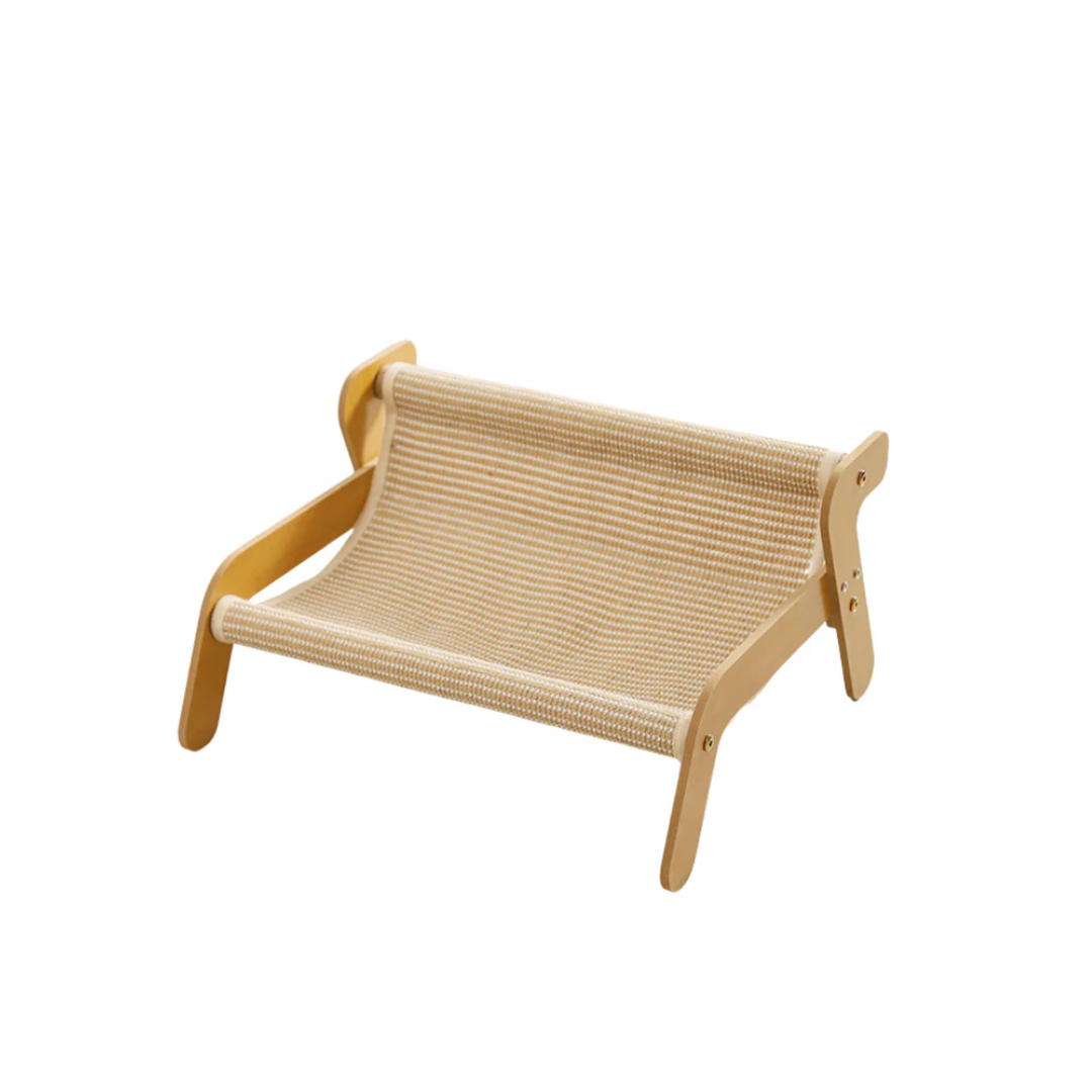 Poltrona sisal para gatos com área de arranhador e cama confortável