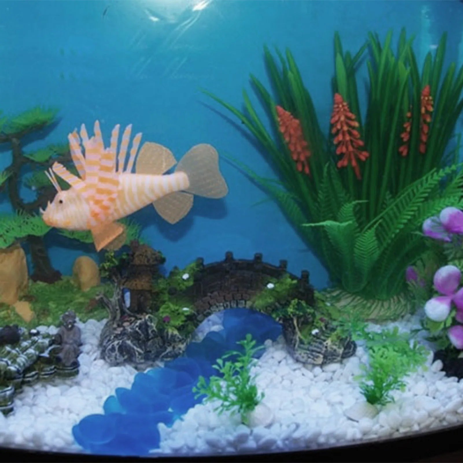 Ponte decorativa para aquário com estilo rústico, perfeita para dar charme ao tanque de peixes
