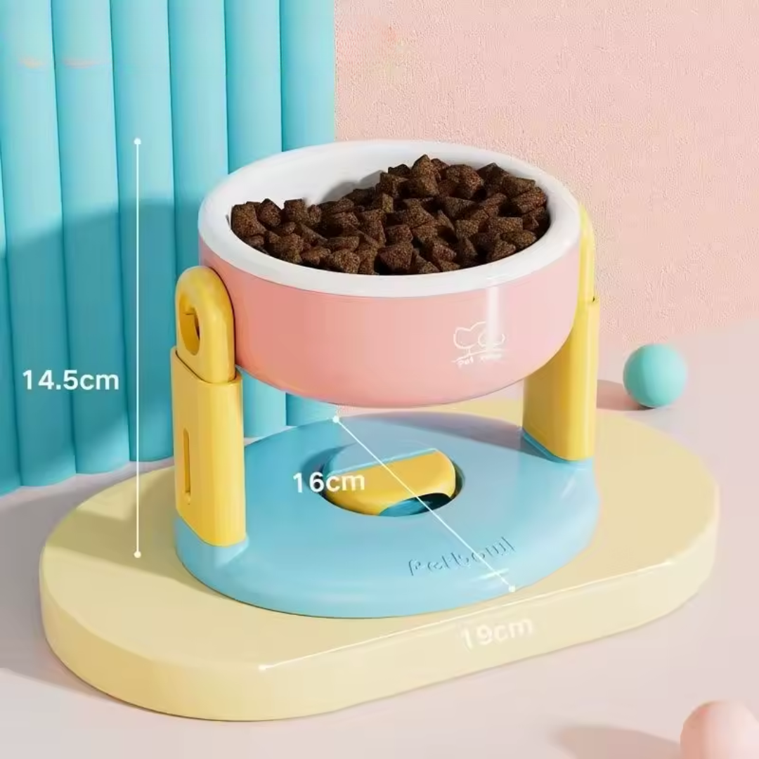 Conjunto de comedouros elevados para gatos em diferentes tamanhos, ideais para várias raças felinas