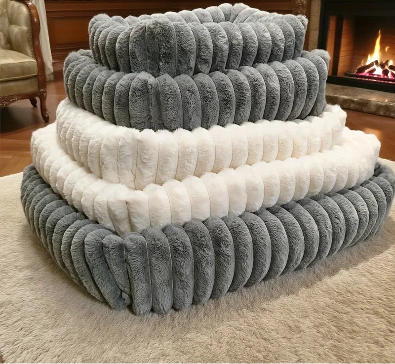 Cama ortopédica para cães e gatos da Madrupet com design ergonômico e bordas elevadas para maior proteção