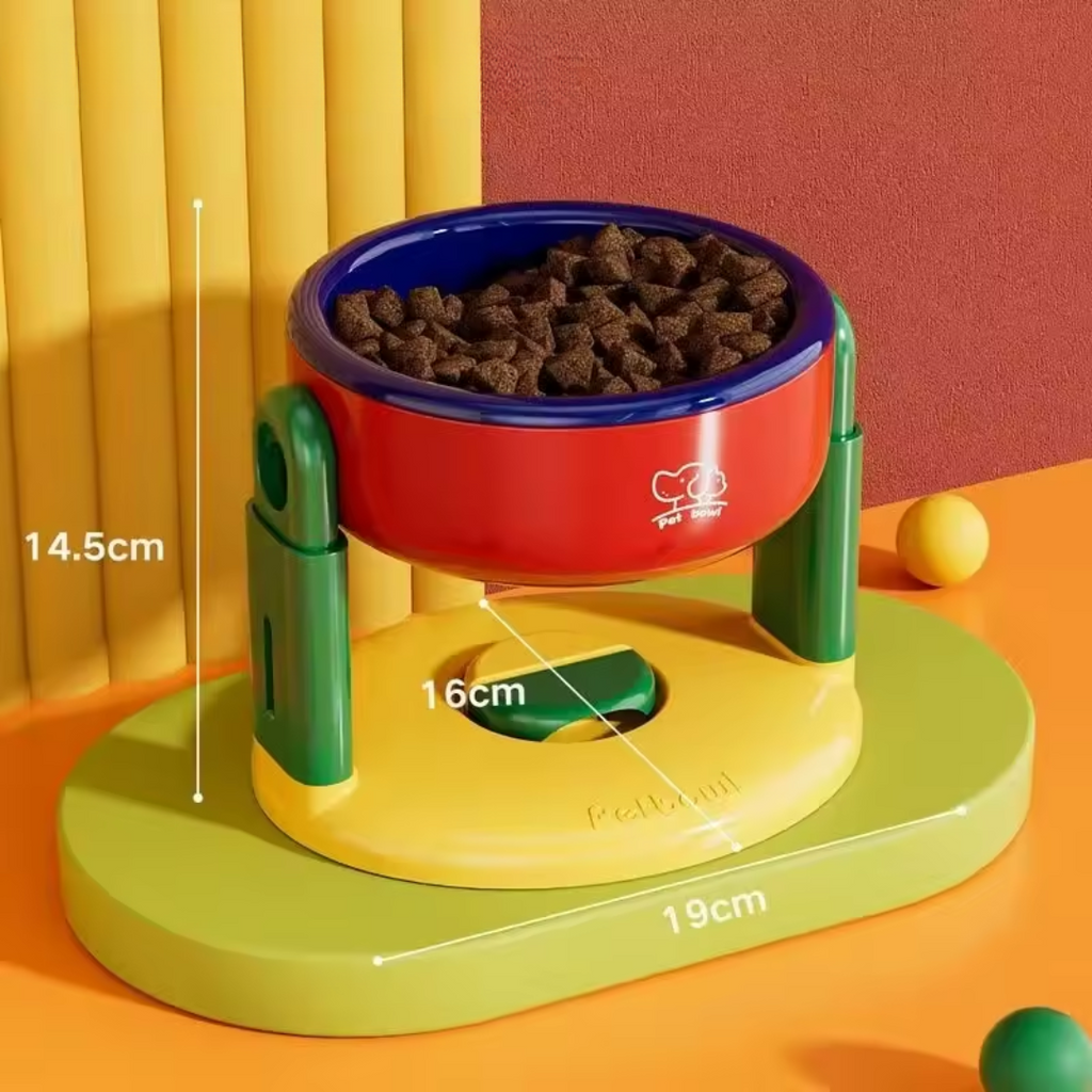 Comedouro elevado para gatos com tigela removível, facilitando a limpeza e manutenção diária