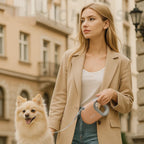 Cão ativo caminhando com Guia Forte para Cães com 5 metros, proporcionando controle total ao tutor