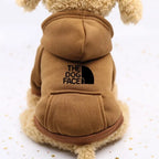 Moletom com capuz para cachorro The Dog Face com forro de pelúcia confortável e proteção contra o frio
