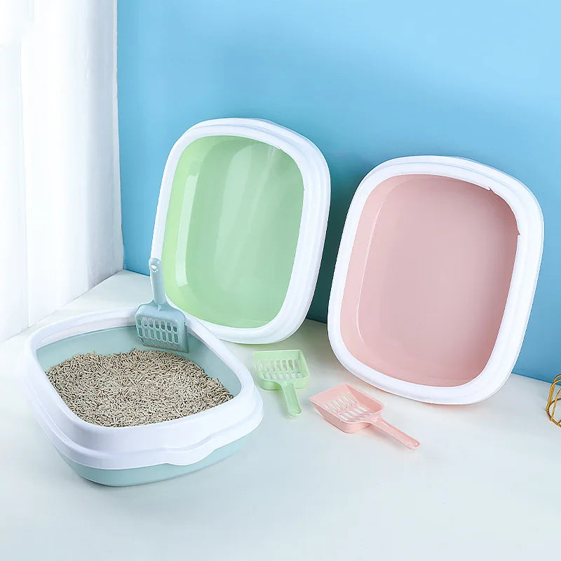 Bandeja sanitária para gatos Madrupet com design antiareia e borda alta para menos sujeira