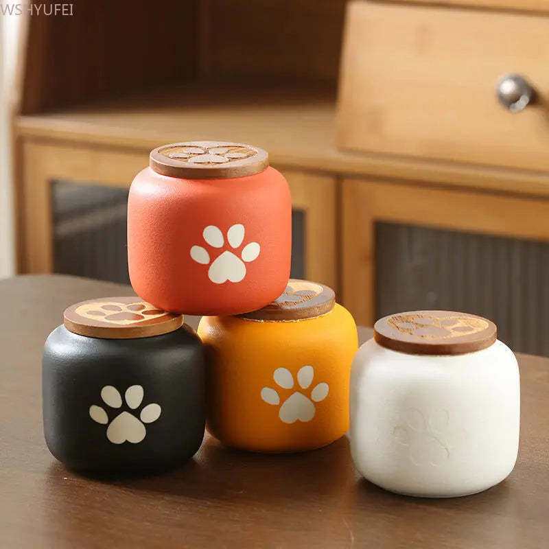 urna funerária para pets pequenos em cerâmica premium com gravação personalizada para memorial