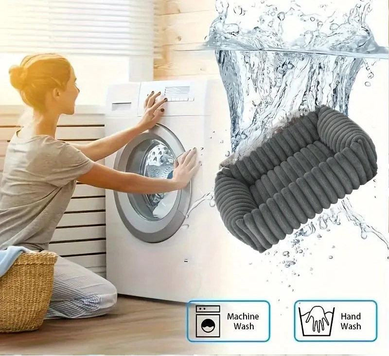 Detalhe da espuma viscoelástica da cama ortopédica para gatos e cães, ideal para conforto e suporte