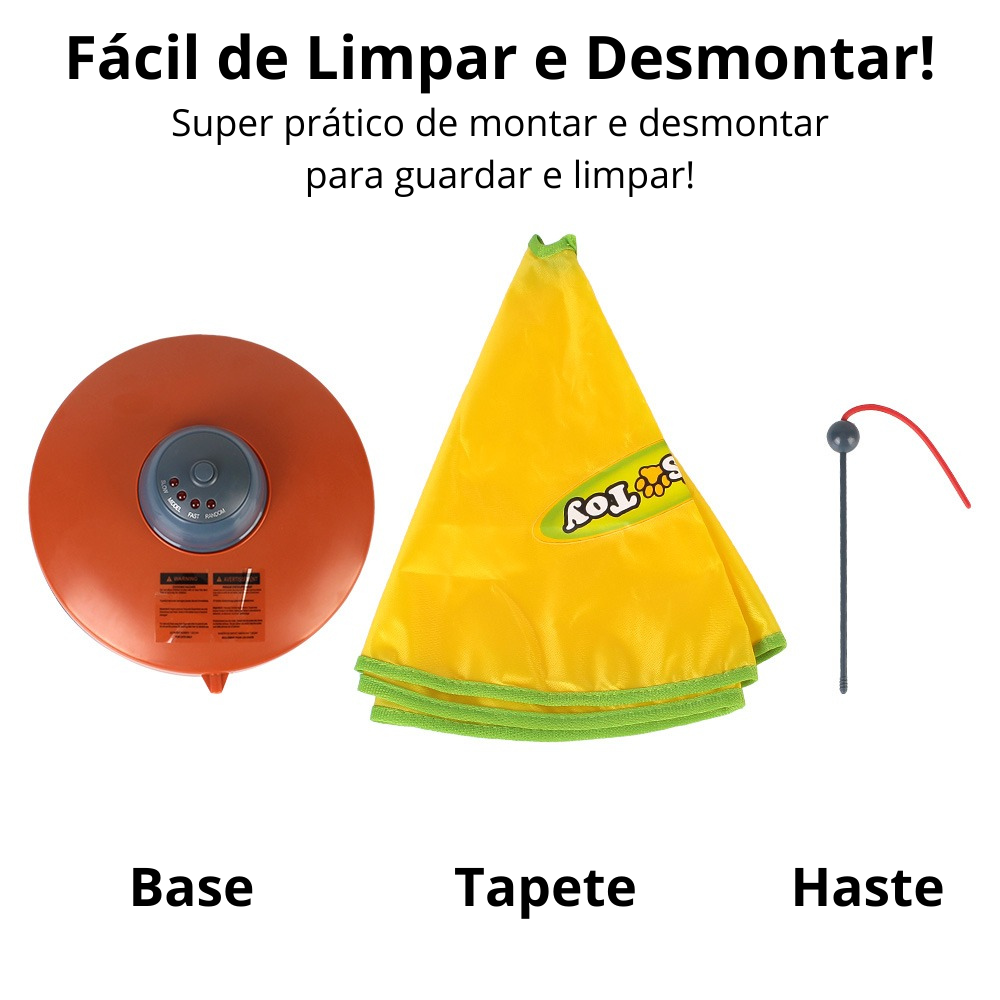 Tapete brinquedo interativo para gatos com cores vibrantes para atrair a atenção do felino