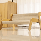 Detalhe do acabamento em sisal da poltrona para gatos Madrupet