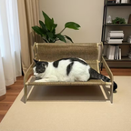 Poltrona sisal para gatos com tecido natural e design funcional