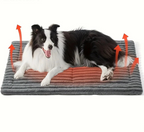 Cama para cães tipo colchonete com tecido macio e fácil de limpar para conforto do pet