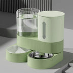 Alimentador e bebedouro automático para pets 2 em 1 com design prático e eficiente