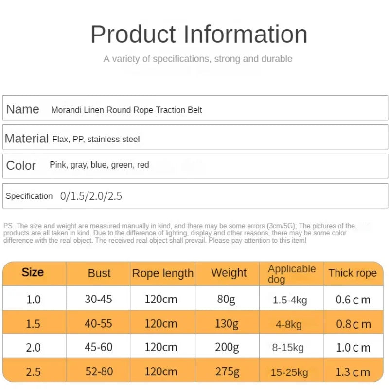 Vista lateral do conjunto passeio cachorro com guia de 1,5 metro e peitoral confortável