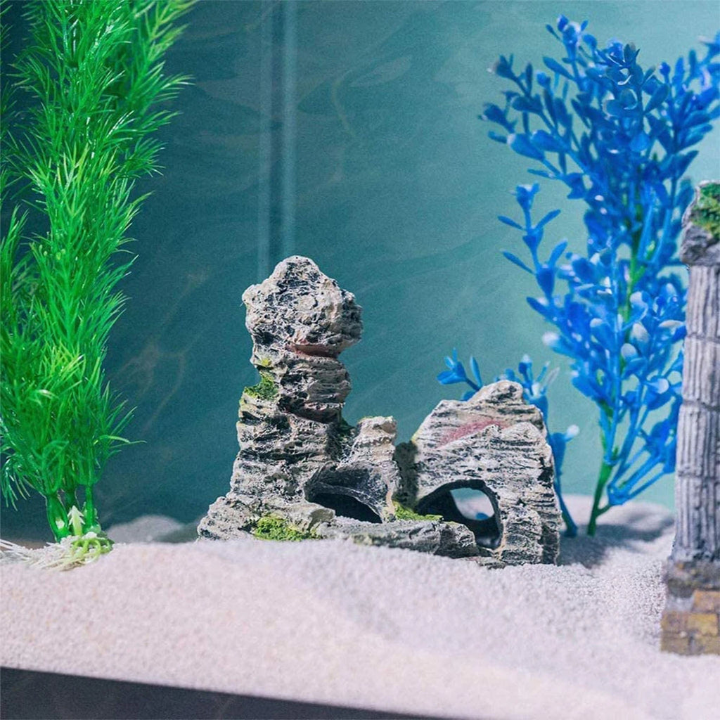 ornamento para aquário com musgo verde, ideal para esconderijo de peixes pequenos