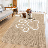 Tapete Chenille Antiderrapante para Pets com Retencao de Sujeira