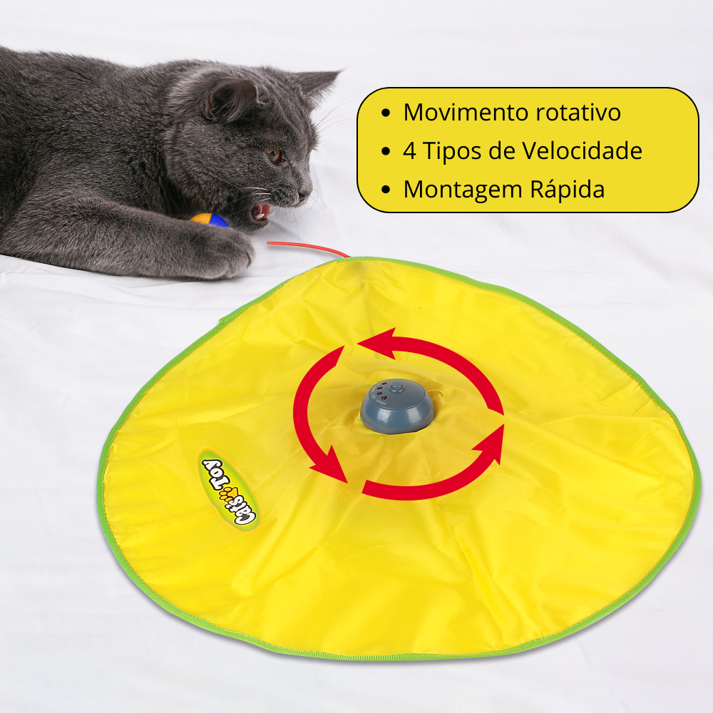 Tapete brinquedo interativo para gatos com design que estimula o instinto natural do felino